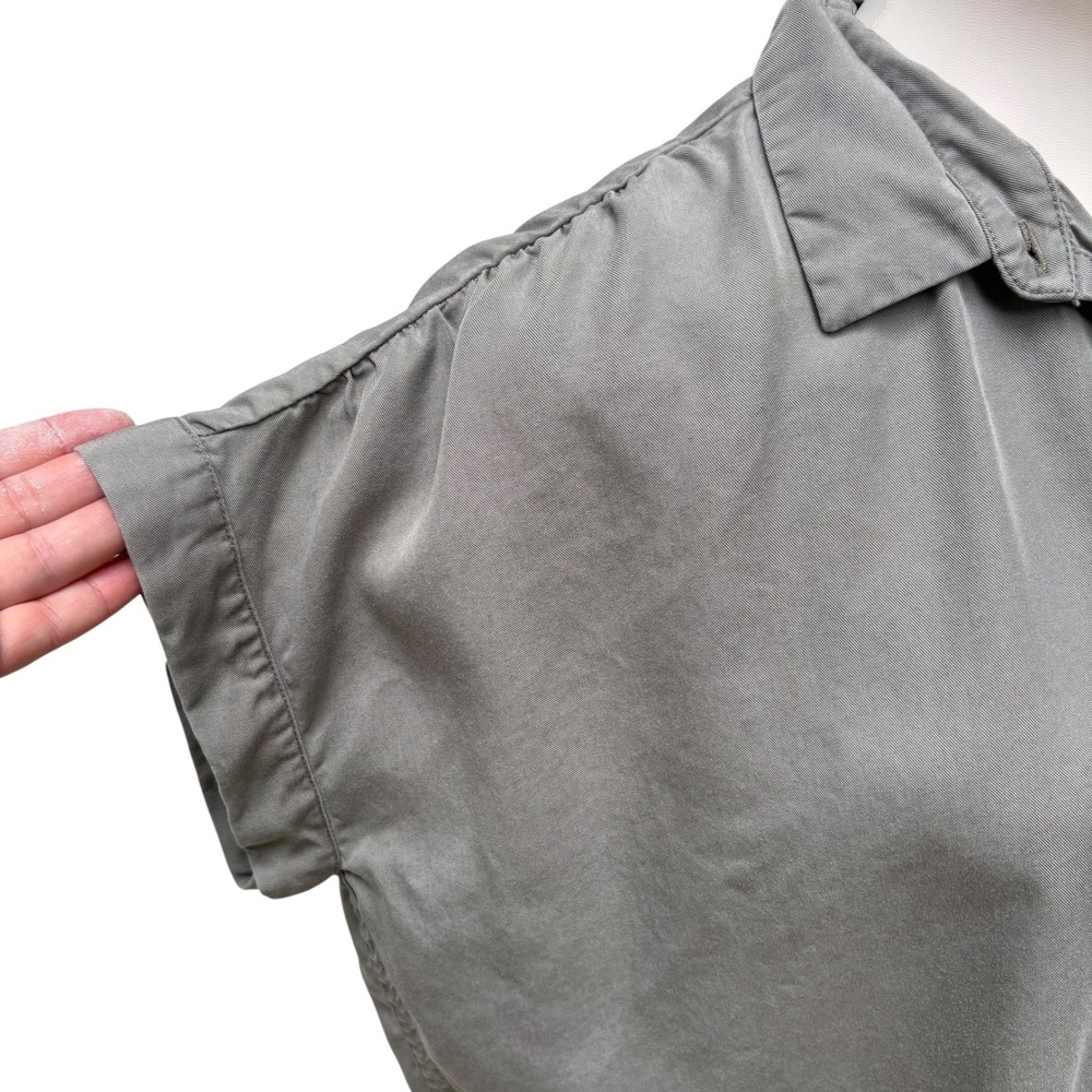 Quince VTG Wash Tencel
Camp Button Down Shirt XL Olive Relaxed Boxy Minimalist - Picture 7 of 10